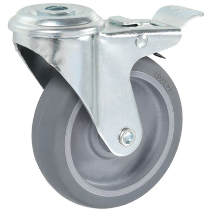 24 pcs Bolt Hole Swivel Casters 100 mm