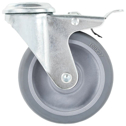 24 pcs Bolt Hole Swivel Casters 100 mm