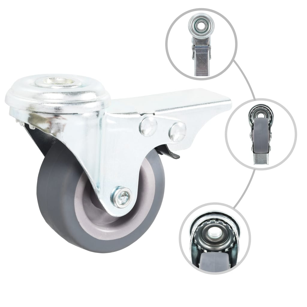 24 pcs Bolt Hole Swivel Casters 50 mm