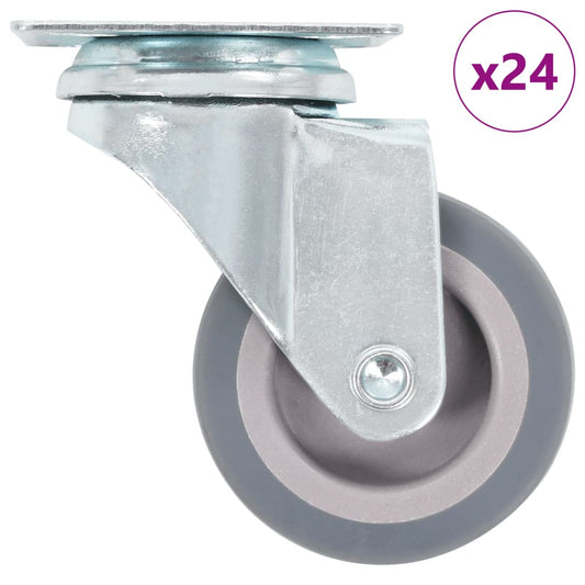 24 pcs Swivel Casters 50 mm