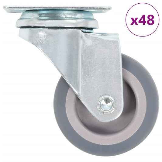 48 pcs Swivel Casters 50 mm