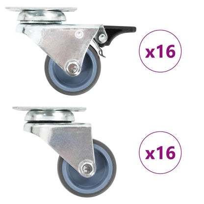 32 pcs Twin-wheel Swivel Casters 50 mm