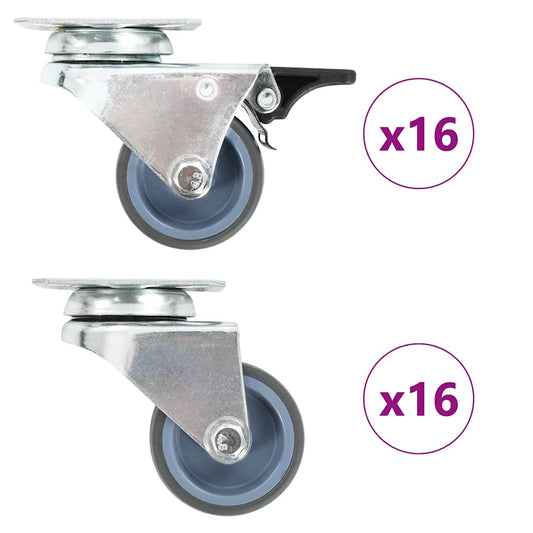 32 pcs Twin-wheel Swivel Casters 50 mm