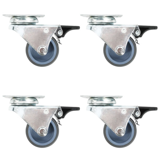 24 pcs Twin-wheel Swivel Casters 50 mm