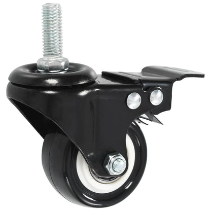 24 pcs Swivel Casters with Brakes 50 mm