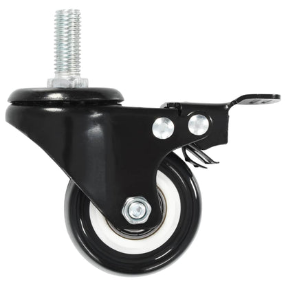 24 pcs Swivel Casters with Brakes 50 mm