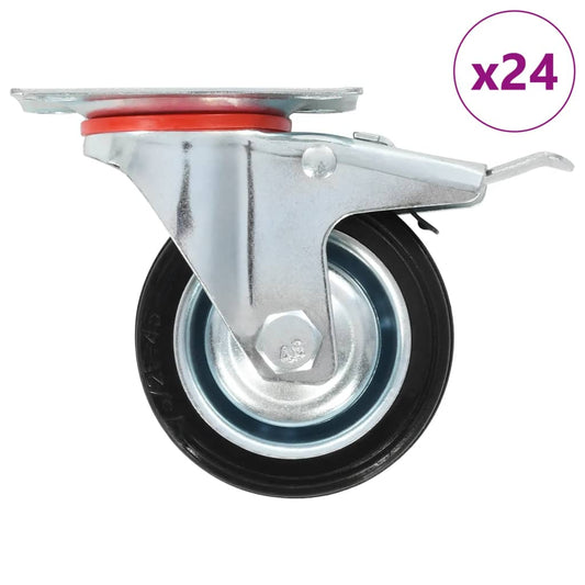 24 pcs Swivel Casters 75 mm