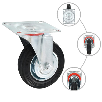 24 pcs Swivel Casters 100 mm