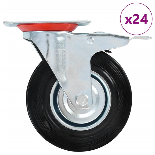24 pcs Swivel Casters 125 mm