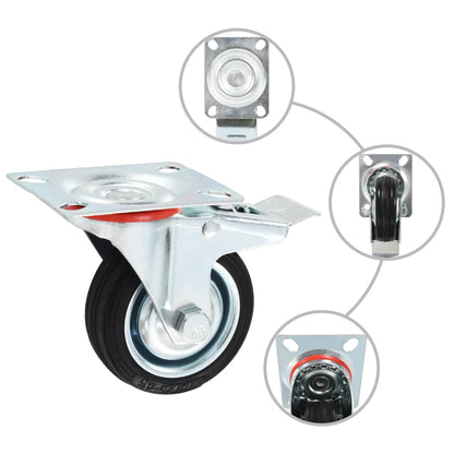 24 pcs Swivel Casters 75 mm