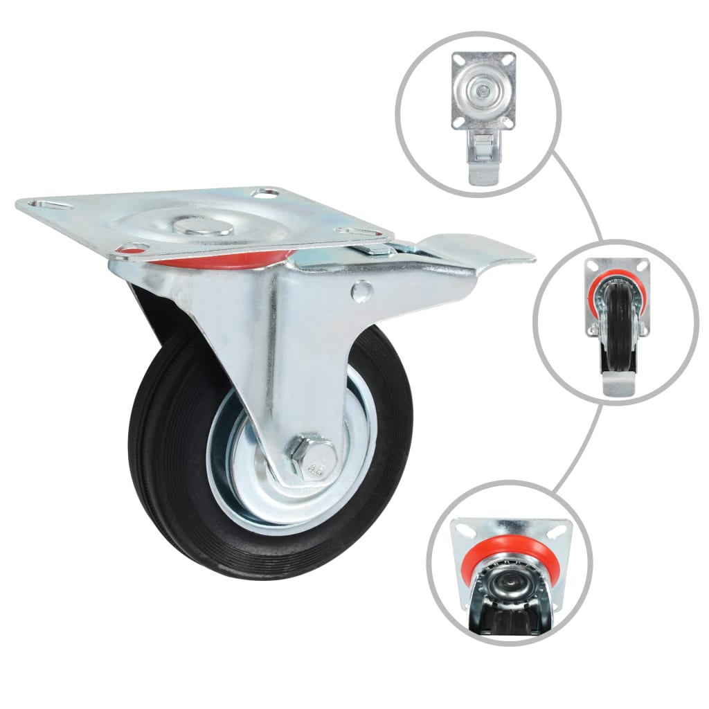 24 pcs Swivel Casters 100 mm
