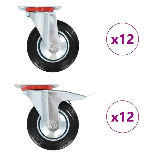 24 pcs Swivel Casters 160 mm