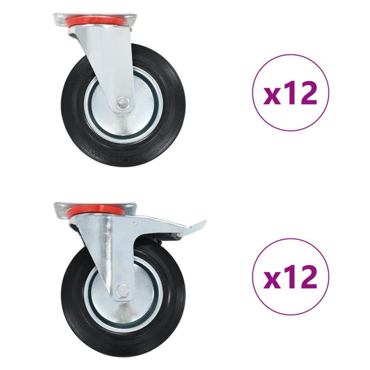 24 pcs Swivel Casters 200 mm