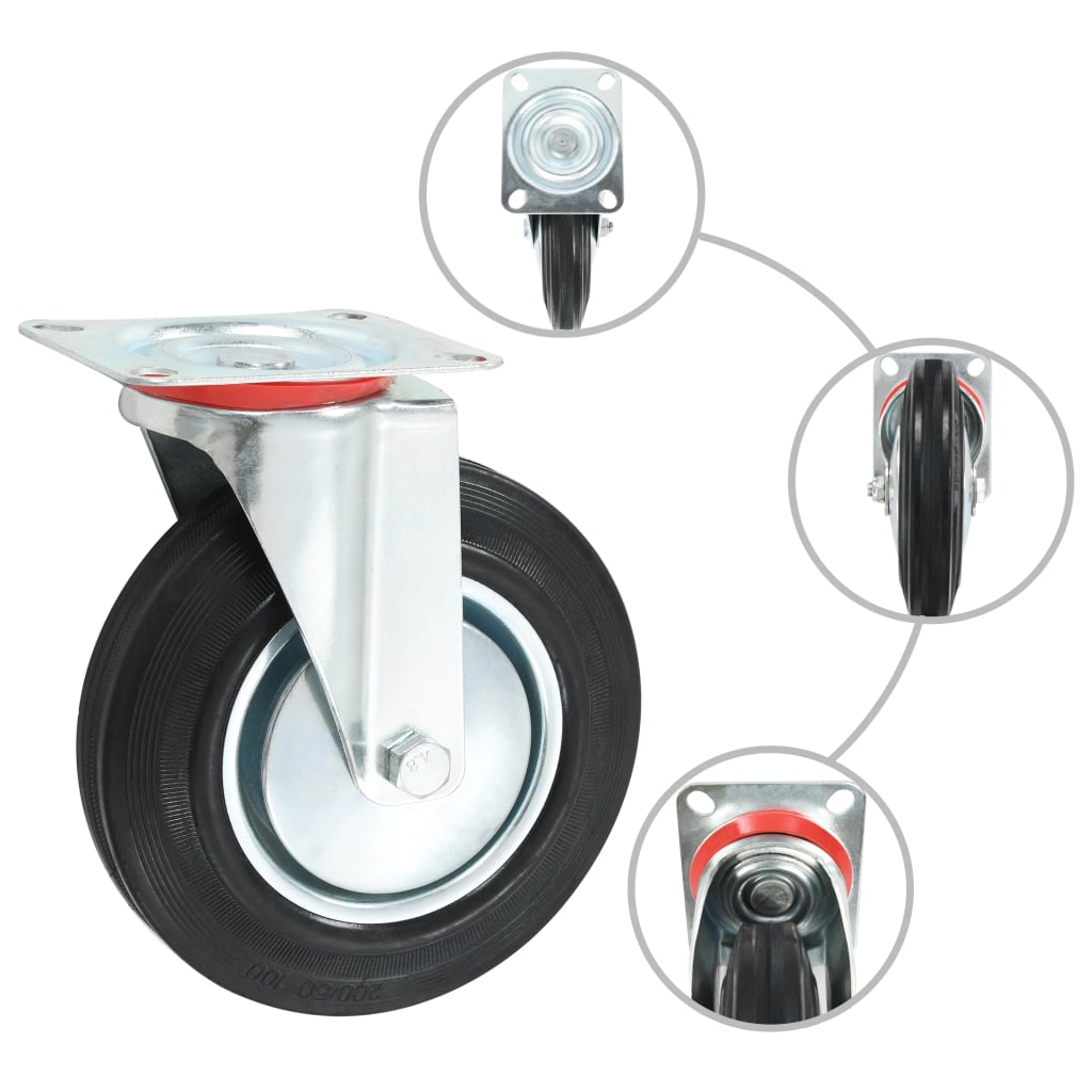 24 pcs Swivel Casters 200 mm