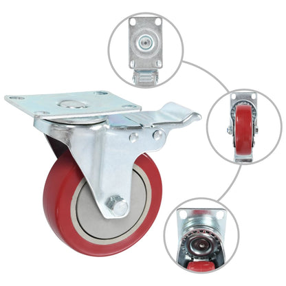 24 pcs Swivel Casters 100 mm