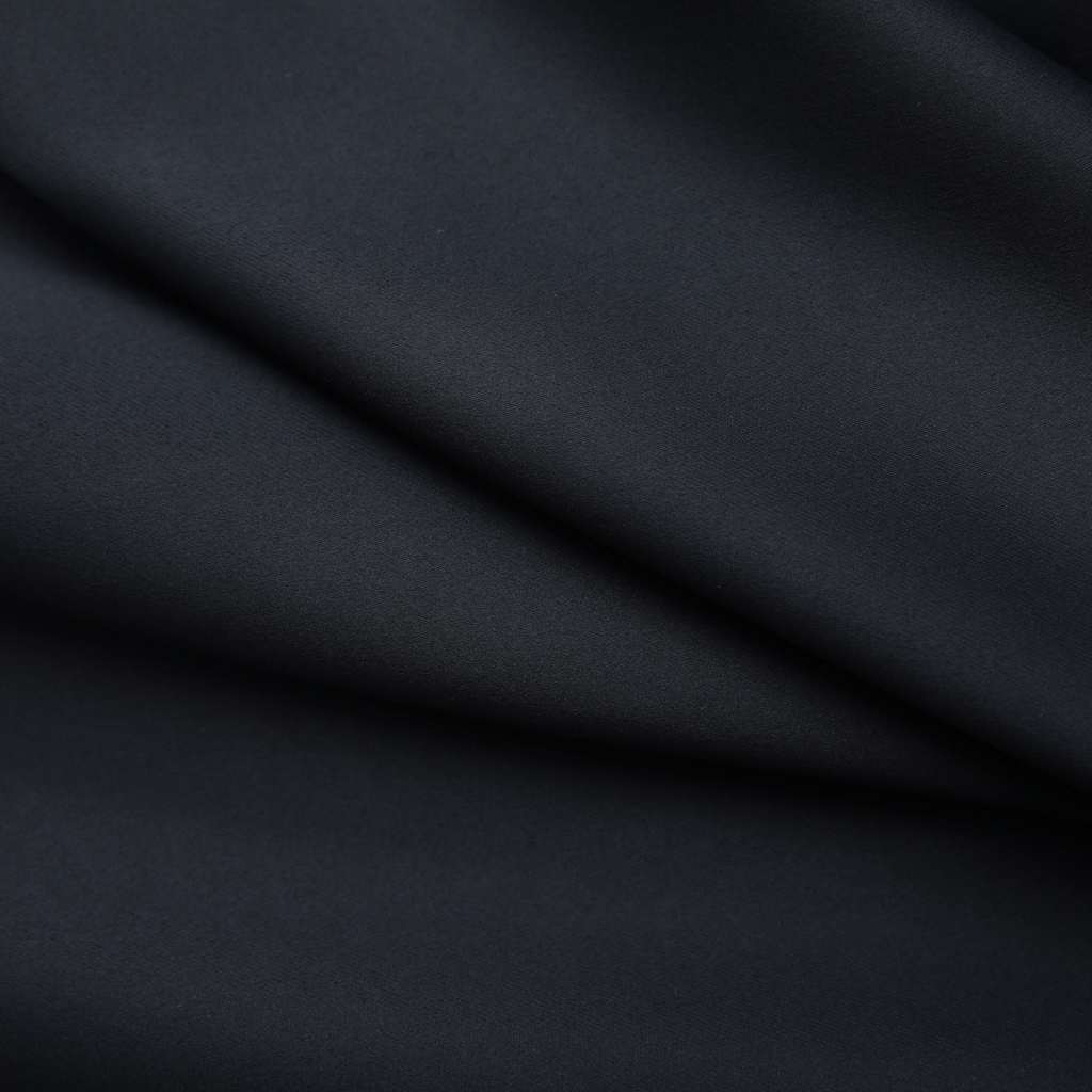 Blackout Curtains with Hooks 2 pcs Black 140x225 cm