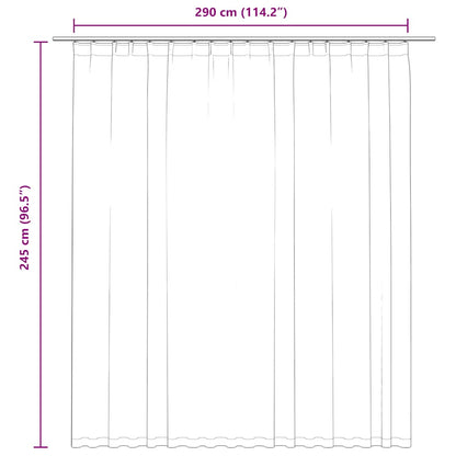 Blackout Curtain with Hooks Taupe 290x245 cm