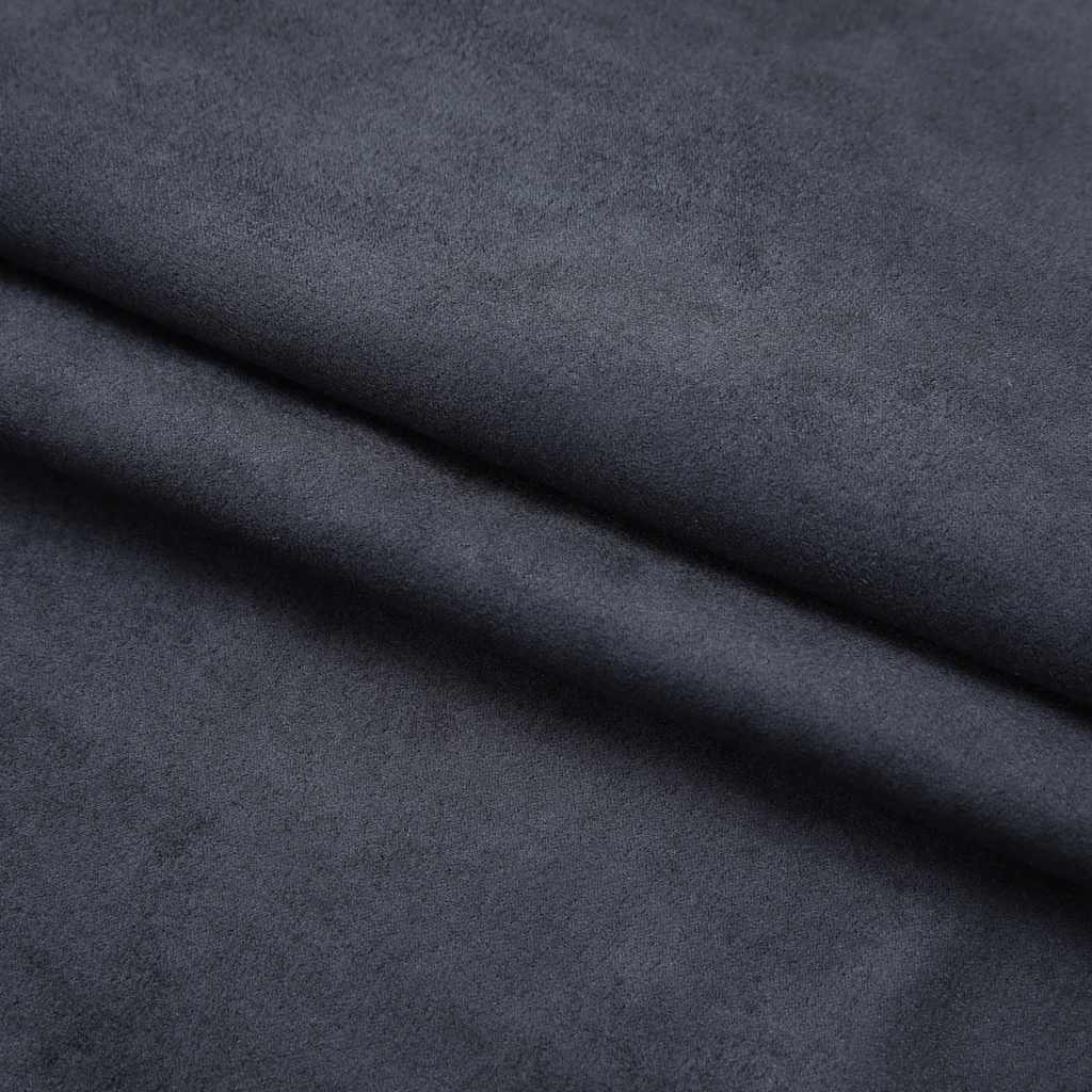 Blackout Curtains with Hooks 2 pcs Anthracite 140x225 cm