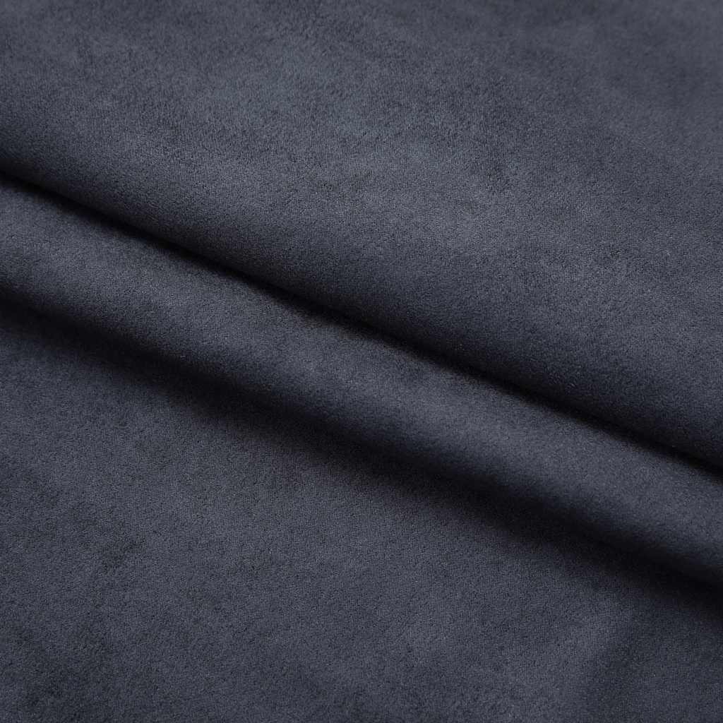 Blackout Curtains with Hooks 2 pcs Anthracite 140x245 cm