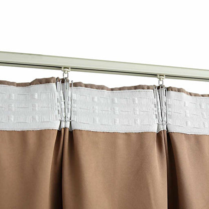 Blackout Curtains with Hooks 2 pcs Taupe 140x245 cm
