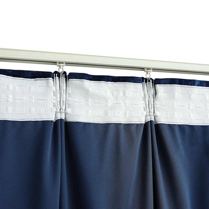 Blackout Curtains 2 pcs with Hooks Velvet Dark Blue 140x175 cm