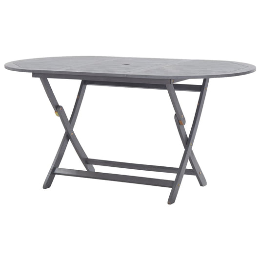 Folding Garden Table 160x85x75 cm Solid Acacia Wood