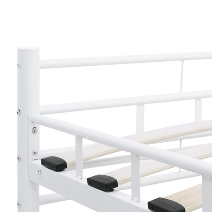 Bed Frame with Headboard White 160x200 cm Metal