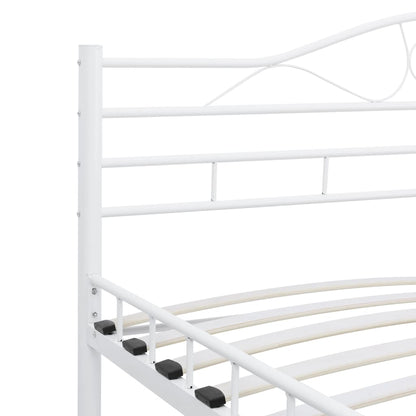 Bed Frame with Headboard White 160x200 cm Metal