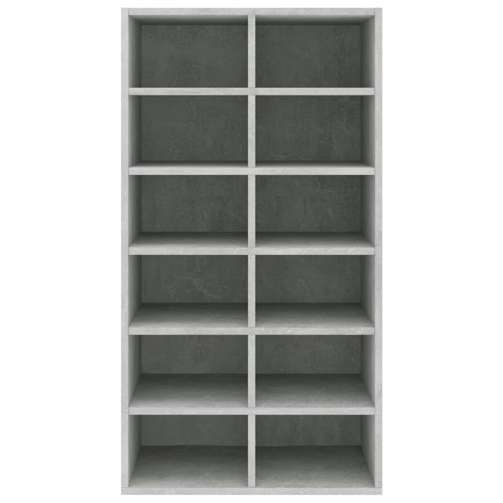 Shoe Rack Concrete Grey 54x34x100.5 cm Engineered Wood