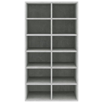 Shoe Rack Concrete Grey 54x34x100.5 cm Engineered Wood