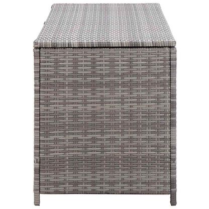 Garden Storage Box Grey 150x50x60 cm Poly Rattan