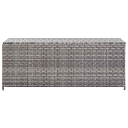 Garden Storage Box Grey 150x50x60 cm Poly Rattan