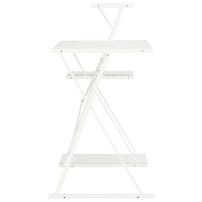 Desk with Shelf White 116x50x93 cm