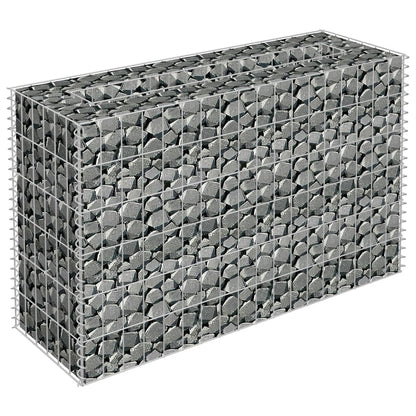 Gabion Raised Bed Galvanised Steel 90x30x60 cm