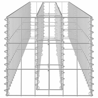 Gabion Raised Bed Galvanised Steel 180x30x30 cm