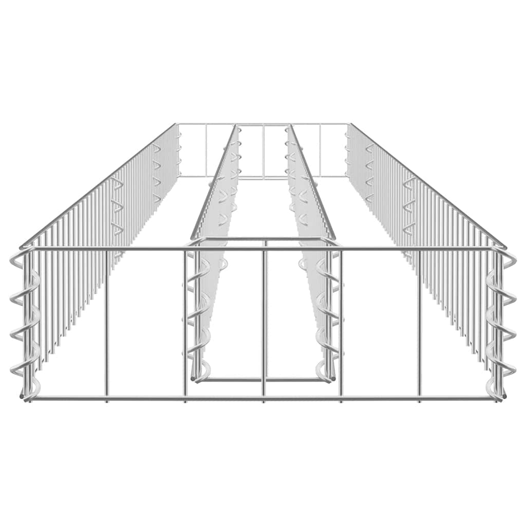 Gabion Raised Bed Galvanised Steel 270x30x10 cm
