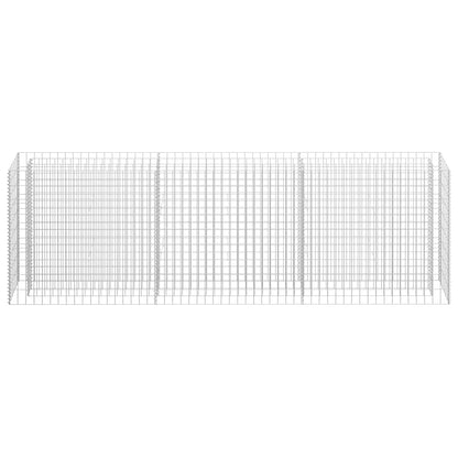 Gabion Raised Bed Galvanised Steel 270x30x90 cm