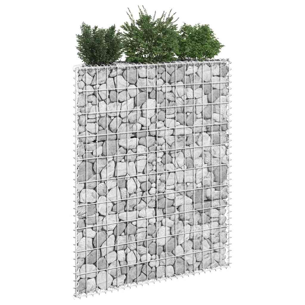 Trapezium Gabion Raised Bed Galvanised Steel 80x20x100 cm