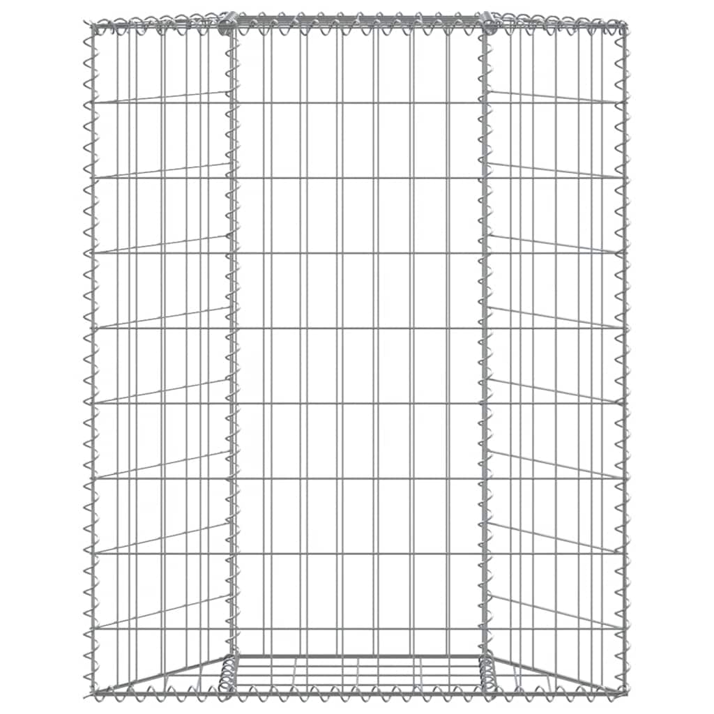 Trapezium Gabion Raised Bed Galvanised Steel 80x20x100 cm