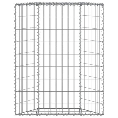 Trapezium Gabion Raised Bed Galvanised Steel 80x20x100 cm