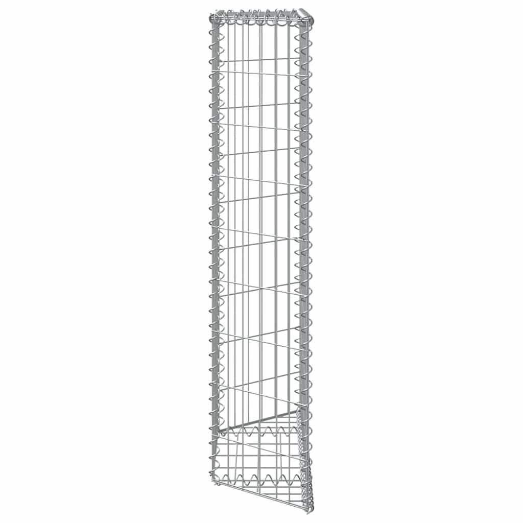 Trapezium Gabion Raised Bed Galvanised Steel 80x20x100 cm