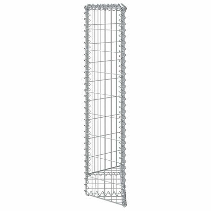 Trapezium Gabion Raised Bed Galvanised Steel 80x20x100 cm