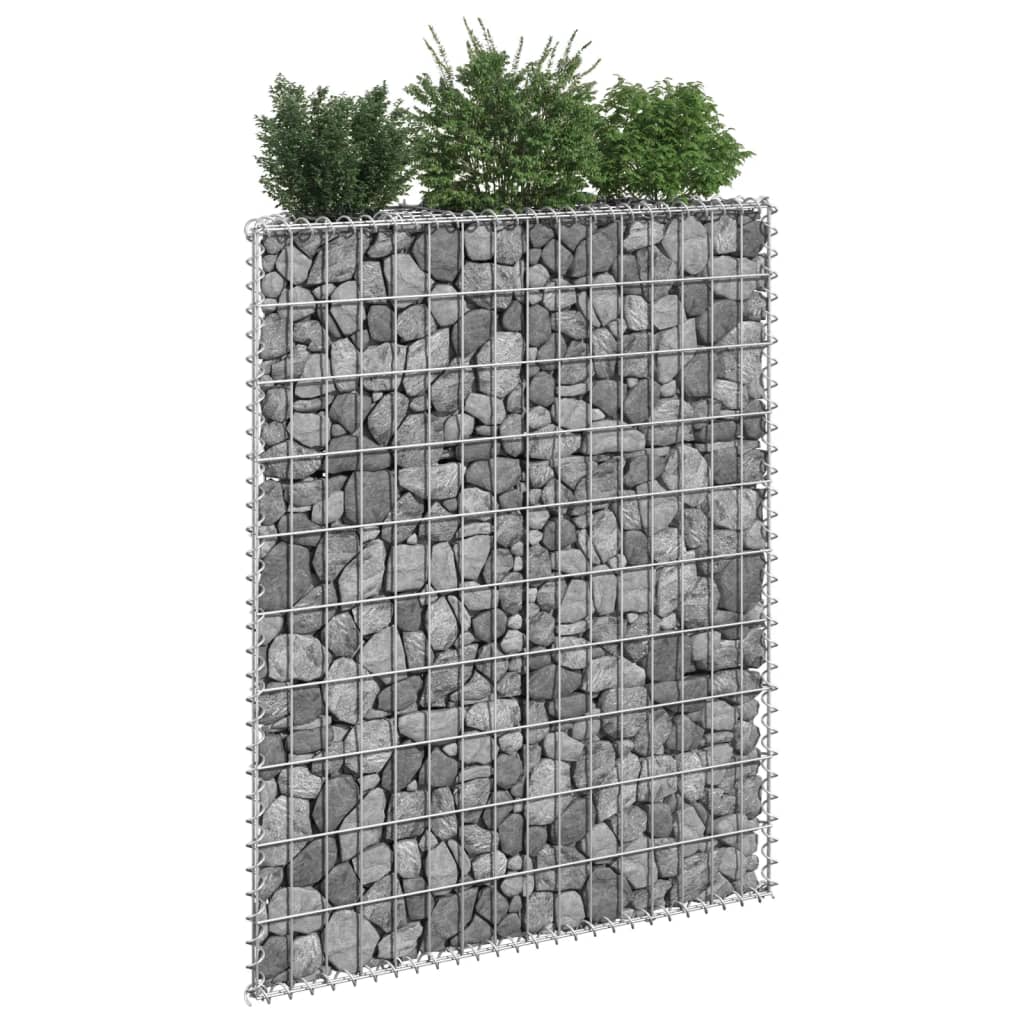 Trapezium Gabion Raised Bed Galvanised Steel 80x20x100 cm