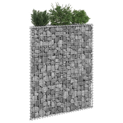 Trapezium Gabion Raised Bed Galvanised Steel 80x20x100 cm