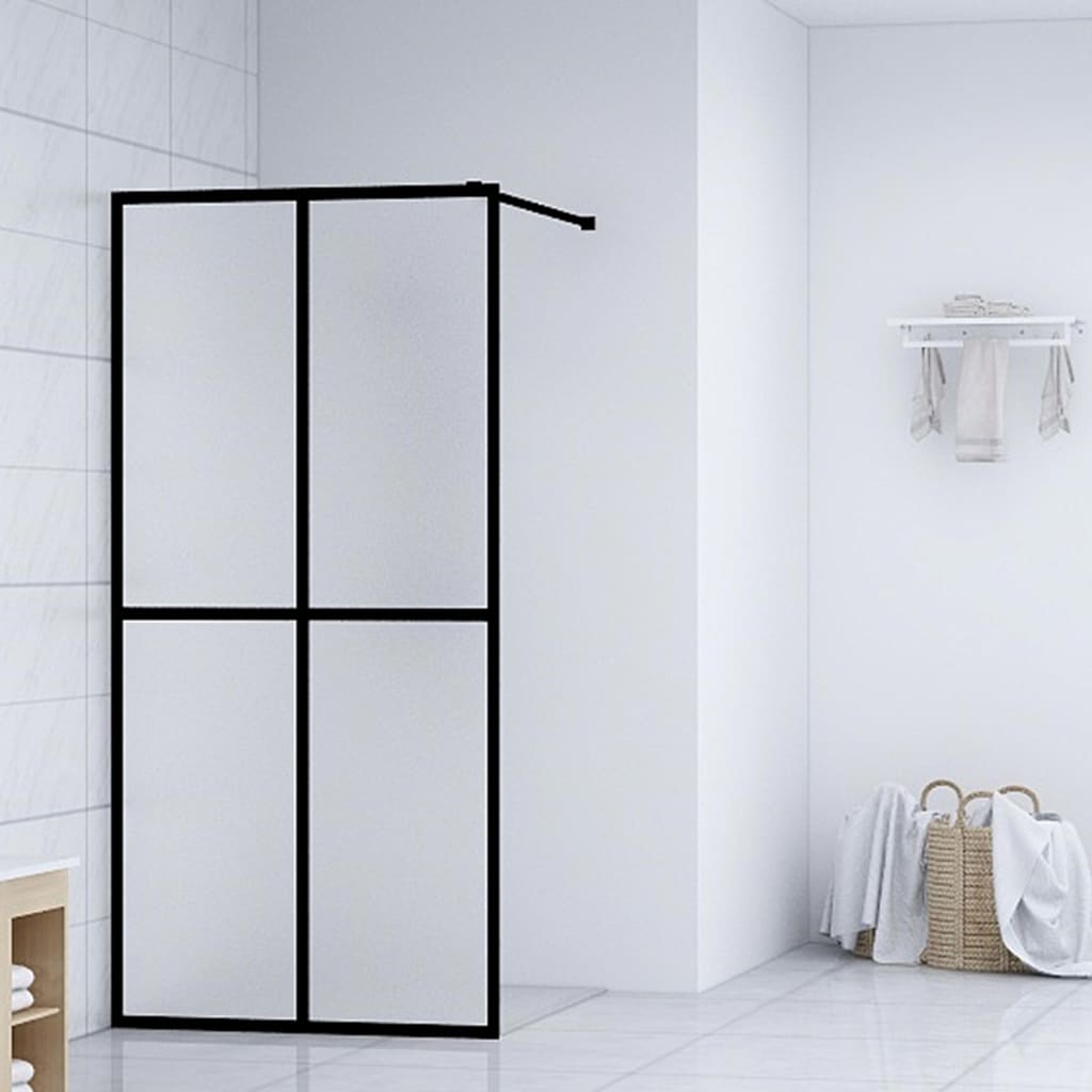 Walk-in Shower Screen Frosted Tempered Glass 100x195 cm