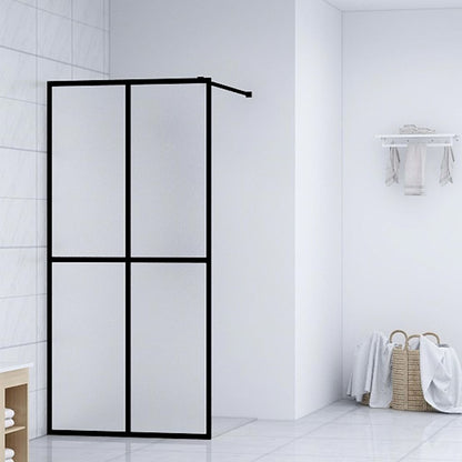 Walk-in Shower Screen Frosted Tempered Glass 100x195 cm