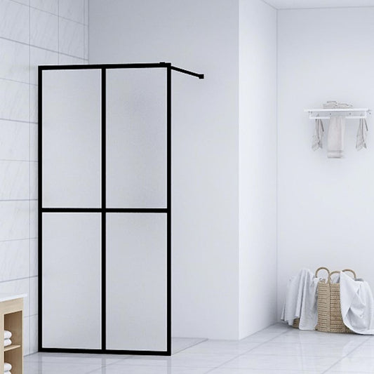 Walk-in Shower Screen Frosted Tempered Glass 100x195 cm