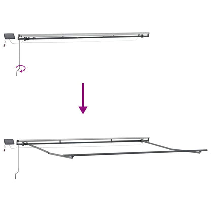Awning with Manual Anthracite 4.5 x 2.5 m Metal