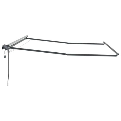 Awning with Manual Anthracite 4.5 x 2.5 m Metal