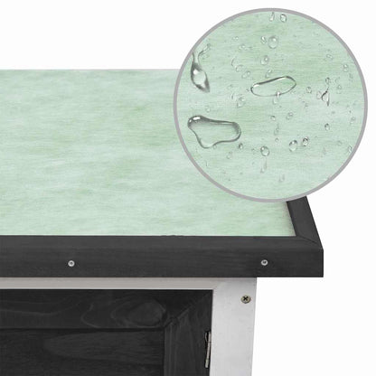 Outdoor Rabbit Hutch 1 Layer Grey Wood